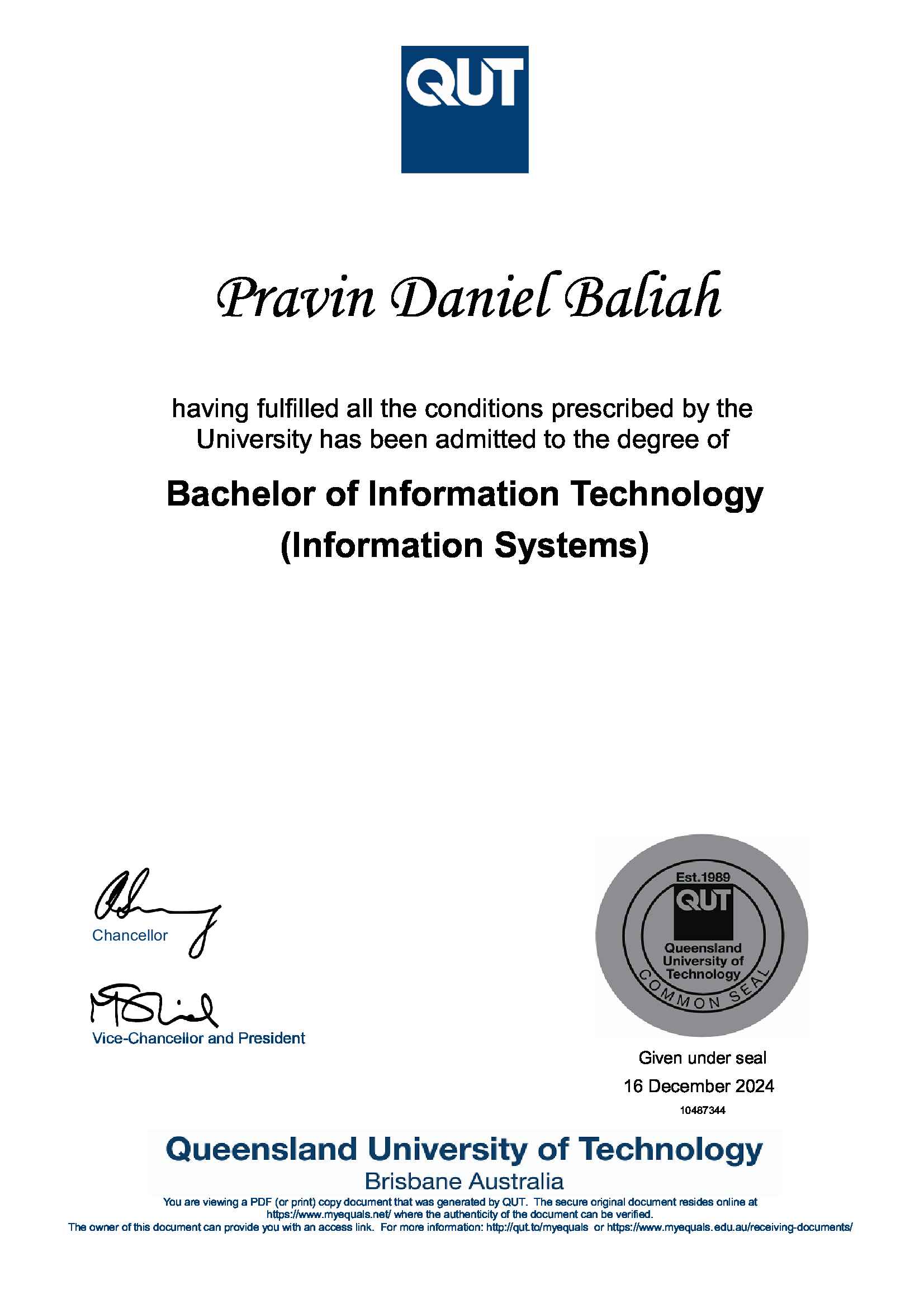 QUT Degree